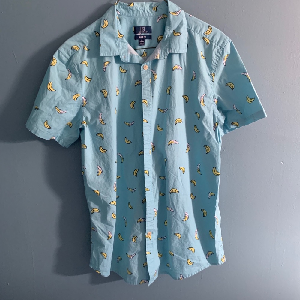 Men’s button up banana shirt